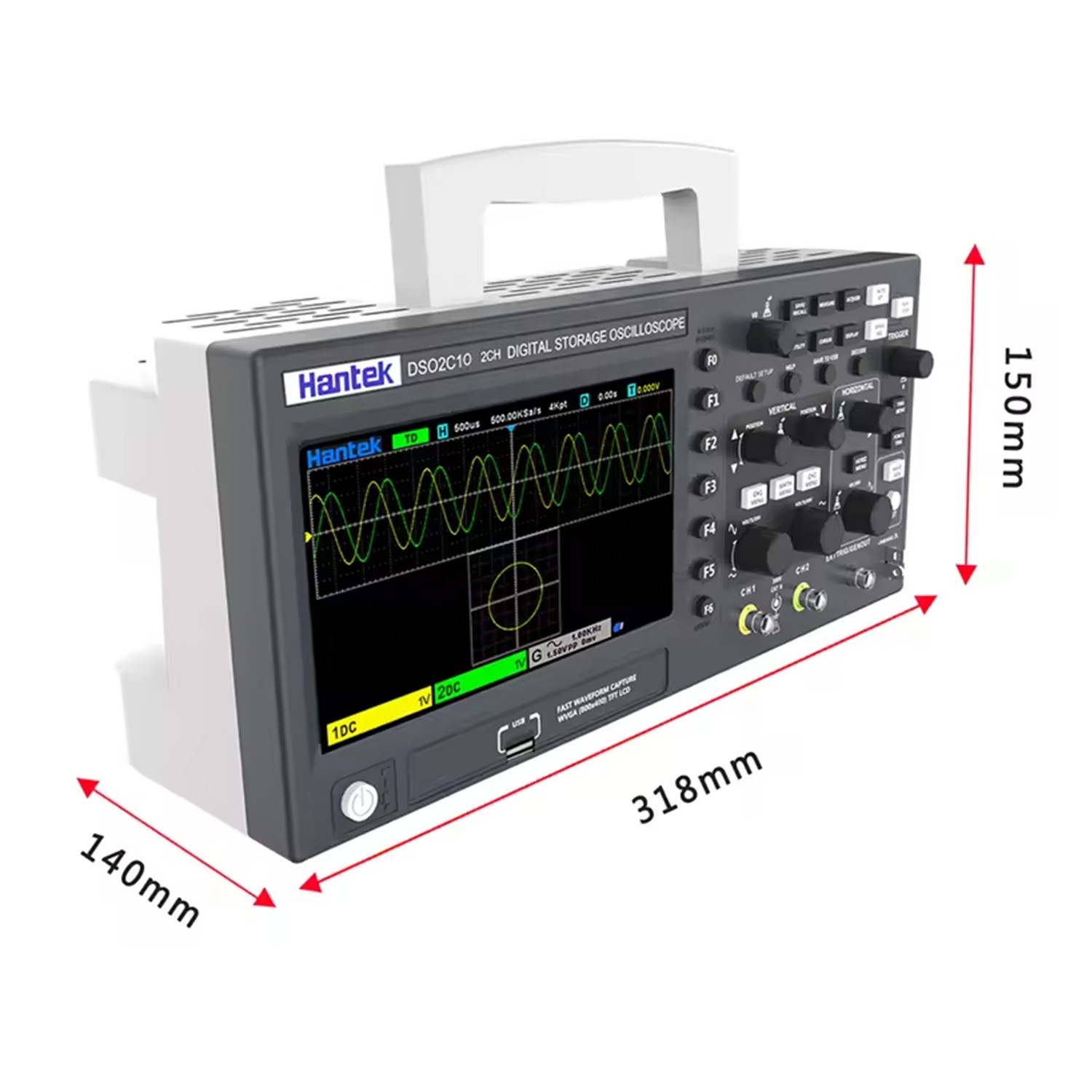DSO2C10 DSO2C15 DSO2C10 2 Chan - Digital Storage Oscilloscope 100Mhz recension och pris