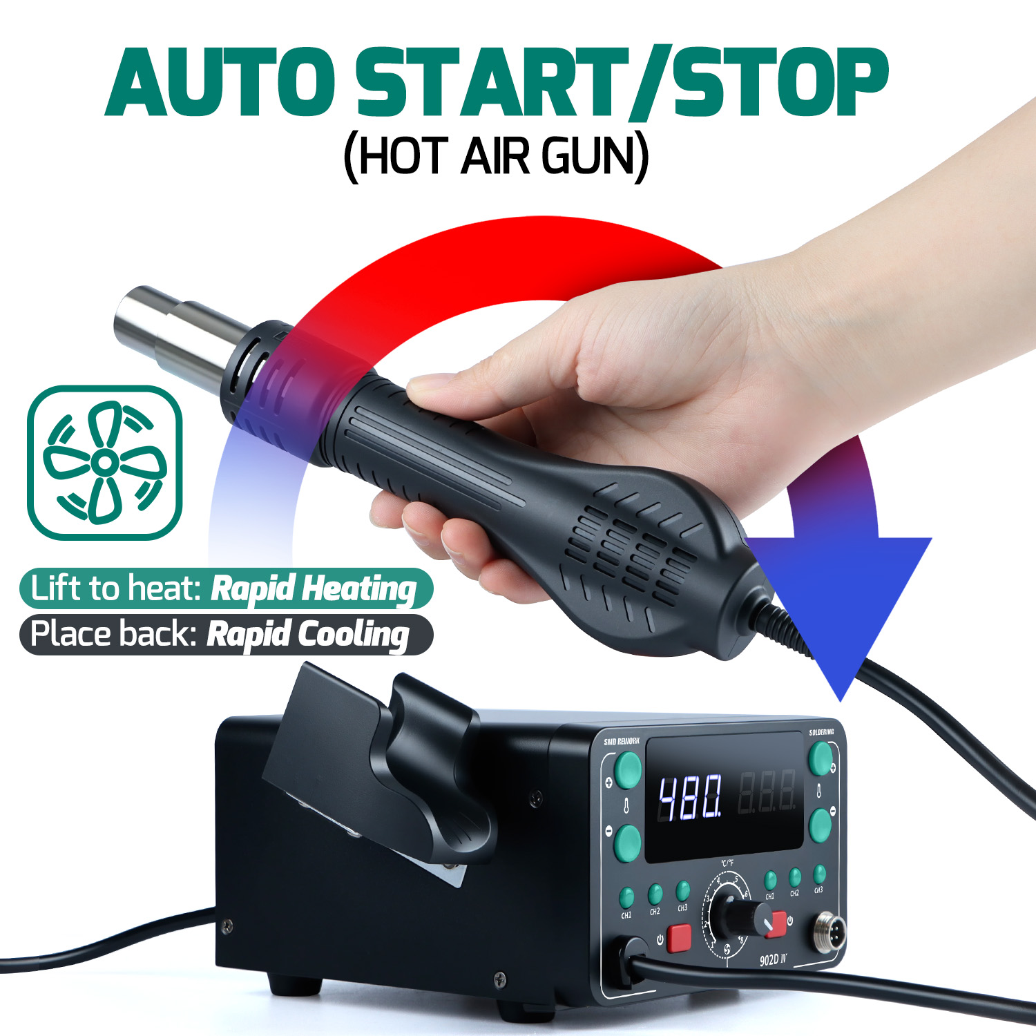 775W Quick Heating T12 Tin Sol - Hot Air Rework Station T12 recension och pris