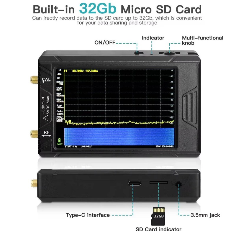 New Handheld Tiny Spectrum Ana - Signal Generator Spectrum Analyzer recension och pris